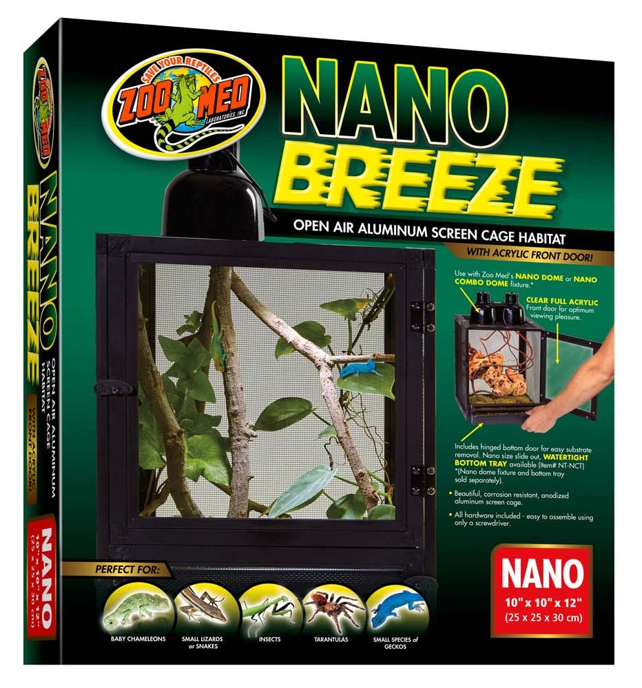 Zoo Med Nano Breeze Aluminum Screen Cage 10x10x12